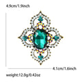 Baroque Oval Gem Crystal Brooch in Five Color Options view 6