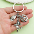 Western Cowboy Charm Keychains Featuring Cat Across 30 Pictured Variations view 1