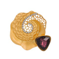 Rose Crystal Two Designs Metal Brooch Pin 5 x 5.3 cm view 1