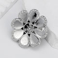 Black Flower Metal Brooch Pin for Jackets and Lapels view 4