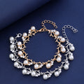 Black Silver Tone Pearl Branch Vine Pearl Look Three Designs Metal Necklace and Earring view 3