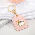 Rectangular Faux Leather Animal Keychains in Seven Applique Designs view 6