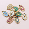 Gold Tone Enamel Tulip Charms in Seven Color Styles view 12