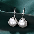 Silver Pearl Wave Drop Earrings And Pendant Necklace view 2