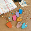 Colorful Cord Necklaces With Ridged Eyeglass Holder Pendants view 2