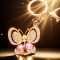 Crystal Butterfly Keychains with Fortune Cords and Loose Braided Loops view 9