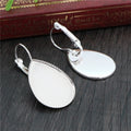 Teardrop Bezel Leverback Earring Findings in Twenty-Four Options view 3