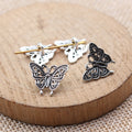 Filigree Butterfly Spacer Bead in Antique Silver Metal Finish view 2
