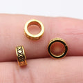 Embossed Ring Spacer Beads in Three Antique Metal Tones view 5