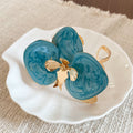 Gold Enamel Flower Open Cuff Bracelets Eleven Color Styles view 8