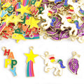 Enamel-Look Star Alloy Charms in 4 Styles for Jewelry Crafts view 5