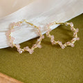 Colorful Beaded Hoop Earrings in Nine Geometric and Pearl Styles view 6