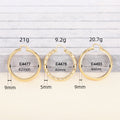Textured Gold-Tone Hoop Earrings In Three Width And Size Options view 4