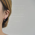 Silver Tone Geometric Clear Stone Long Drop Stud Earrings view 2