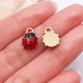 Acrylic Red Enamel Heart Butterfly Rose Flower Charm Pendant for DIY Bracelet Necklace Making