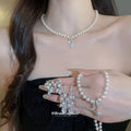 Pearl Star Pendant Necklaces Cluster Earrings Studs view 2