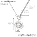 Sunburst Toggle Pendant Necklace in Two Designs and Two Tones view 9