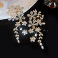 Crystal Flower Cascade Earrings in Three Colorways view 6