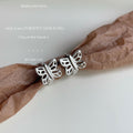 Silver Openwork Butterfly Mini Huggie Hoop Earrings Pair view 4