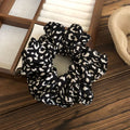 Leopard Print Fabric Oversized Scrunchie Hair Tie Band view 6