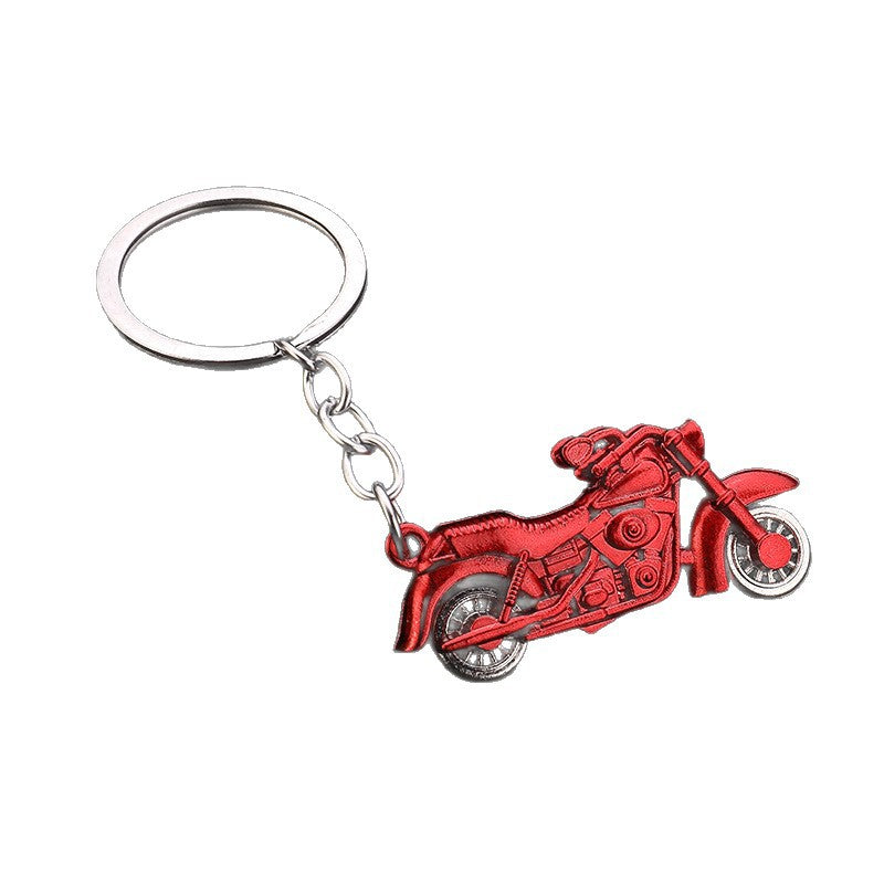 Motorcycle Wheel Zinc Alloy Keychain Moving Wheel Pendant Accessory