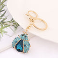 Rhinestone Ladybug Keychain Gold Tone Three Colors view 7