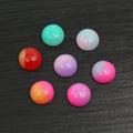 Glossy Round Resin Cabochons in Seven Candy Color Options view 2