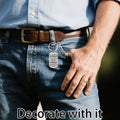 Silver Dog Tag Joshua Be Strong Scripture Key Ring view 4
