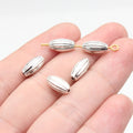 11x5.3x5.3mm 1g Multicolor Zinc Alloy Striped Spacer Beads for Bracelet Necklace Jewelry Making