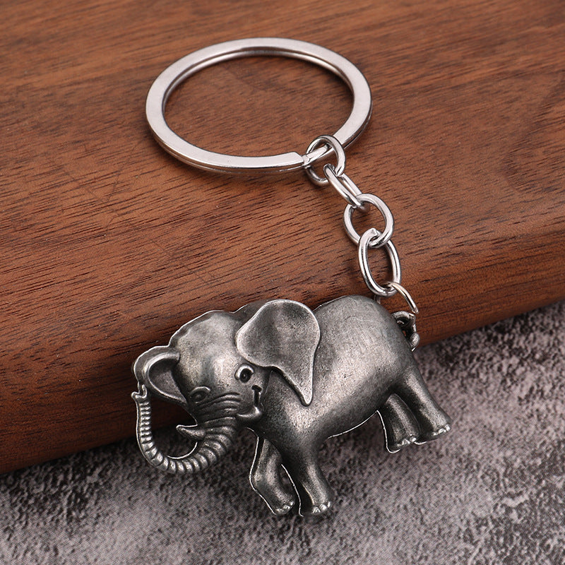 Vintage Animal Metal Keychain, Backpack Pendant and Gift Key Ring Charm