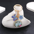 Blue or Pink Butterfly Flower and Mothers Day Keychains view 6