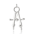 Drawing Compass Brooch in Polished Gold or Silver Tone view 5