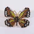 Rhinestone Butterfly Brooch Six Color Wing Styles Metal Pin Brooch view 11