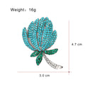Tulip Crystal Metal Brooch Pin for Jackets and Lapels view 2