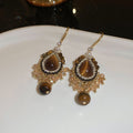 Brown and Gold Tone Earrings in 30 Assorted Styles view 8