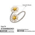 Open Flower Crystal Rings And Double Daisy Twist Rings view 12