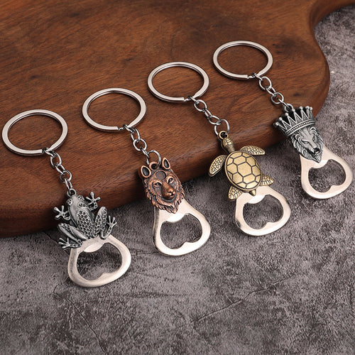 Animal Bottle Opener Zinc Alloy Souvenir Keychain with Enamel Finish