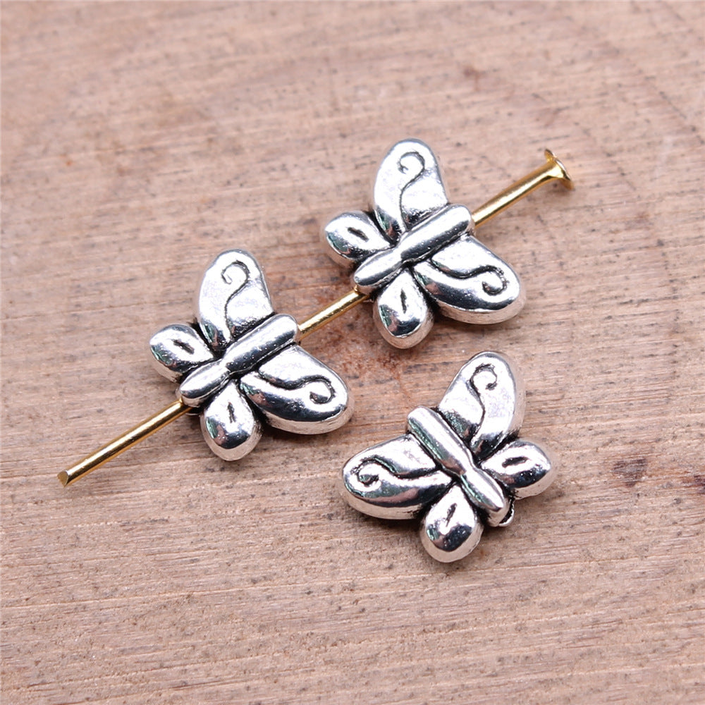 11x8mm 0.94g Zinc Alloy Butterfly Loose Metal Beads for DIY Bracelet Necklace Jewelry Making
