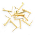 Stainless Steel Bar Earring Posts With Loop in Three Lengths view 7