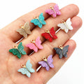 Colorful Upright Butterfly Charms with Glittered Wings view 4