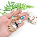 Blue Ocean Dolphin Octopus Seahorse and Shell Keychains view 2