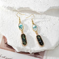 Heart Crystal Dried Flower Resin Dangle Earrings 5 Styles view 3