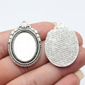 Oval 18 x 25 mm Cabochon Pendant Settings in Two Finishes view 1