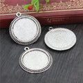Round Beaded Edge Pendant Bezel Settings in Six Finishes view 4