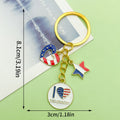 Heart Charm Keychains Featuring Blue Star Across 22 Pictured Variations view 10