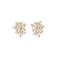 Gold Firework Burst Crystal Look Statement Stud Earrings view 5