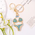 Rhinestone Bikini Keychain Gold Clasp Pink Purple Blue Red view 8