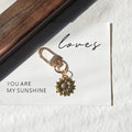 Alloy Sunflower Smiley Flower Lobster Keychains 3 Styles view 3