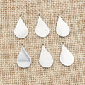 Polished Stainless Steel Teardrop Pendants with Top Holes view 3