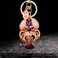 Crystal Fortune Lobster Keychains with Cords and Loose Braided Loops view 8